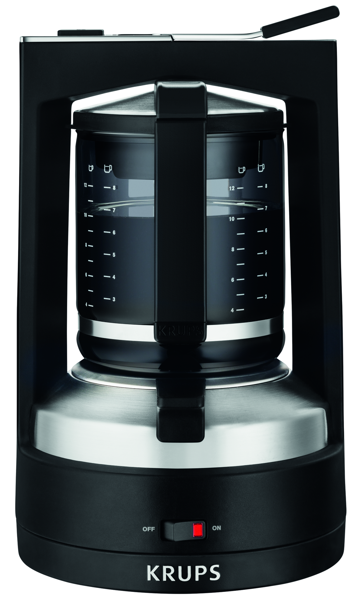 KRUPS Moka, cafetière filtre pression, noir inox, 12 tasses, KRUPS KM468910