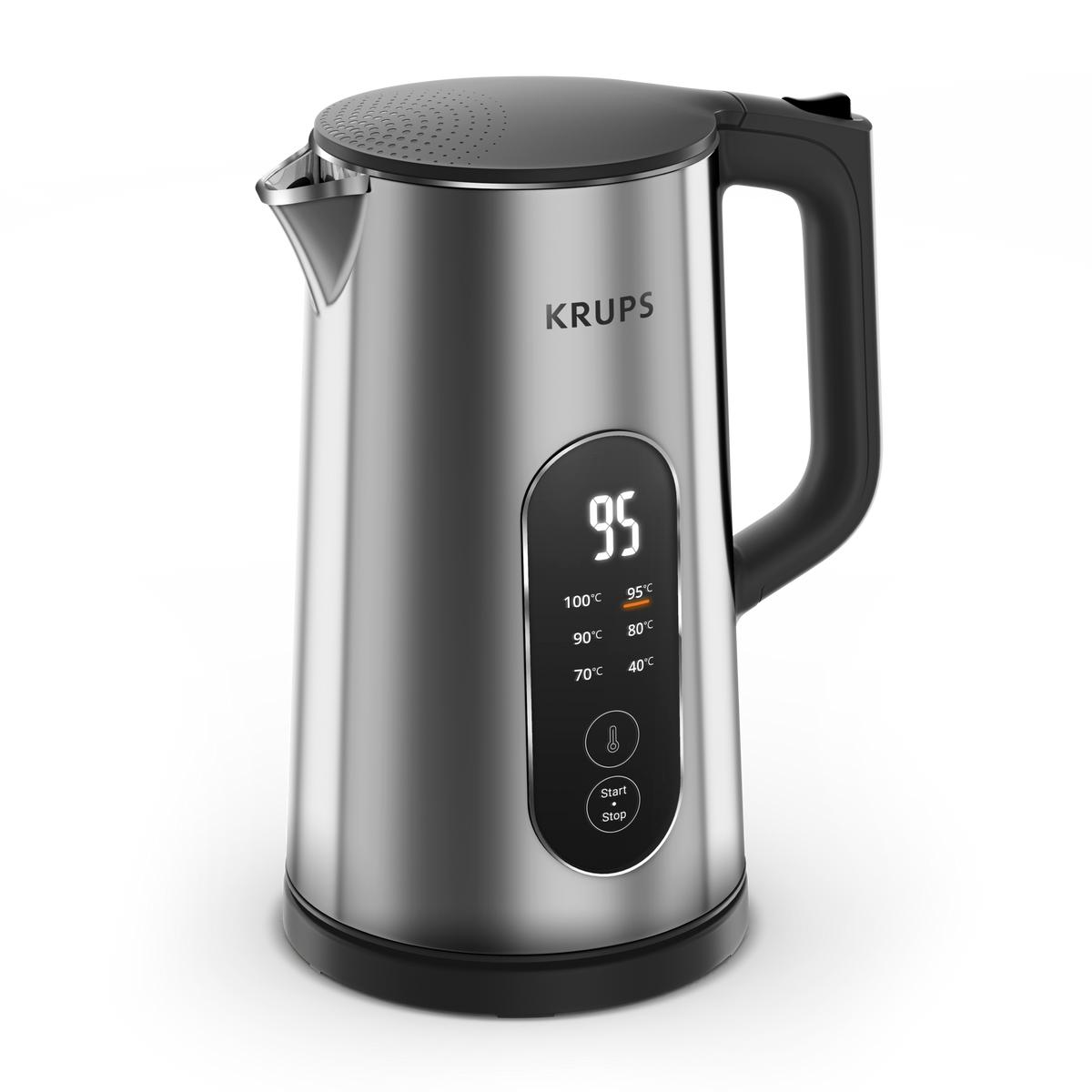 KRUPS Sélection, Bouilloire, 1,7L,  Réglage 6&nbsp;températures, Affichage en temps réel, Métal, KRUPS BW871DF0