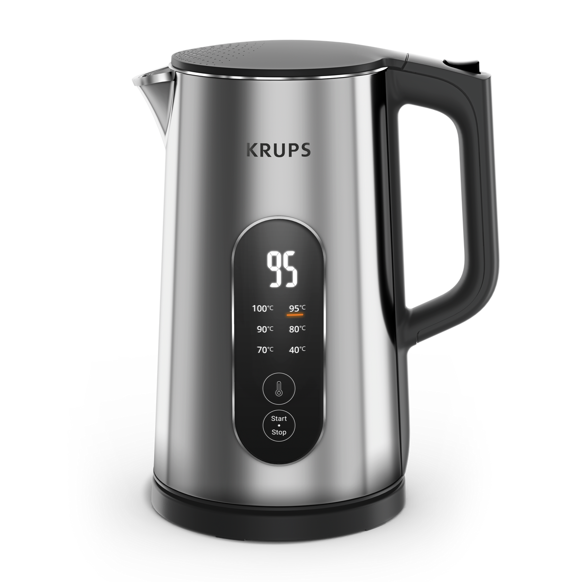 KRUPS Sélection, Bouilloire, 1,7L,  Réglage 6&nbsp;températures, Affichage en temps réel, Métal, KRUPS BW871DF0
