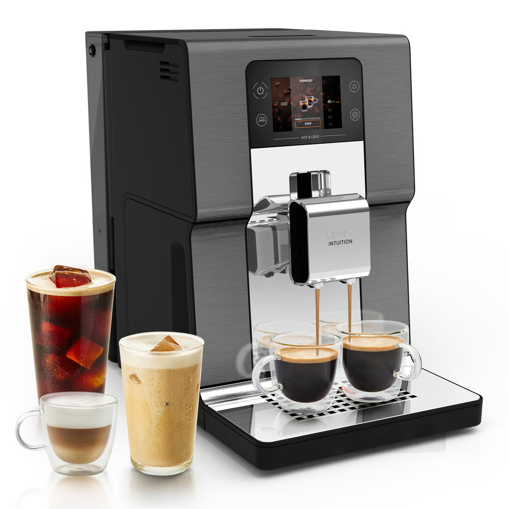 KRUPS Intuition Experience Hot&amp;Cold, Machine espresso automatique, 36&nbsp;recettes, KRUPS EA879NE0