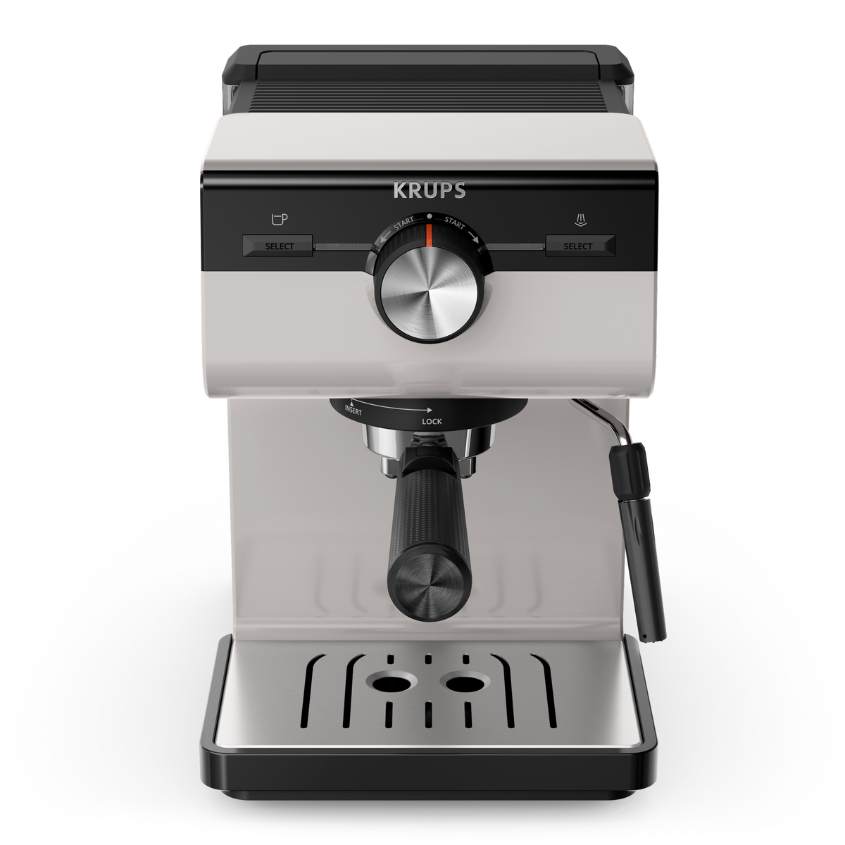 KRUPS Authentic, Machine espresso manuelle, Gris clair, KRUPS XP381B10
