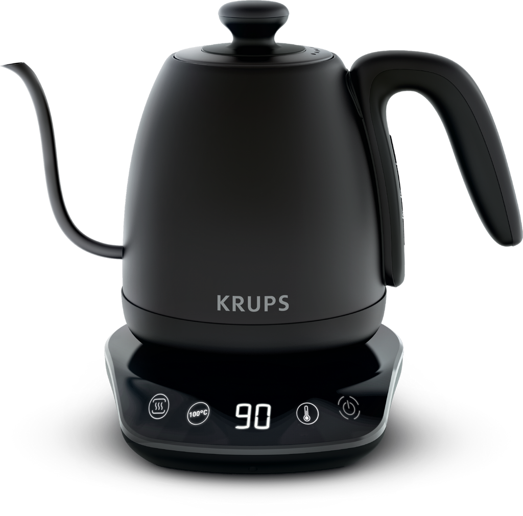KRUPS Bouilloire, Col de cygne, 8 réglages de température, Noire, KRUPS BW923810