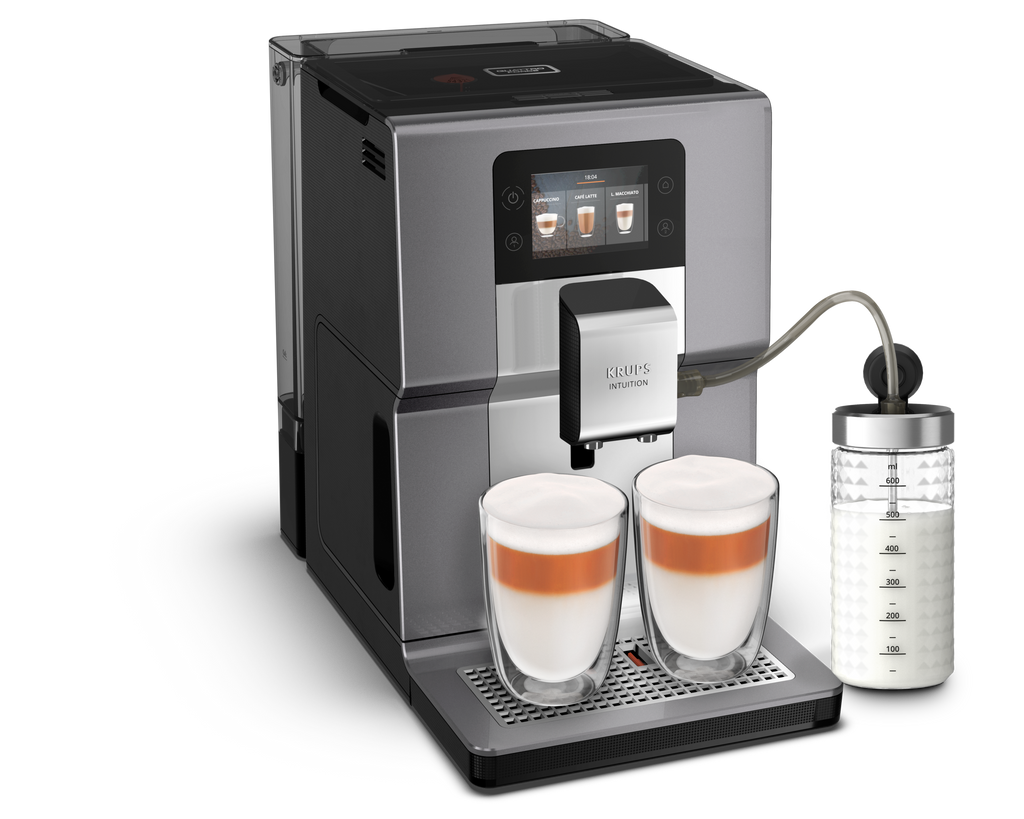 KRUPS Intuition Préférence+, Machine à café à grain, 15 boissons, Ecran tactile, KRUPS EA875E10
