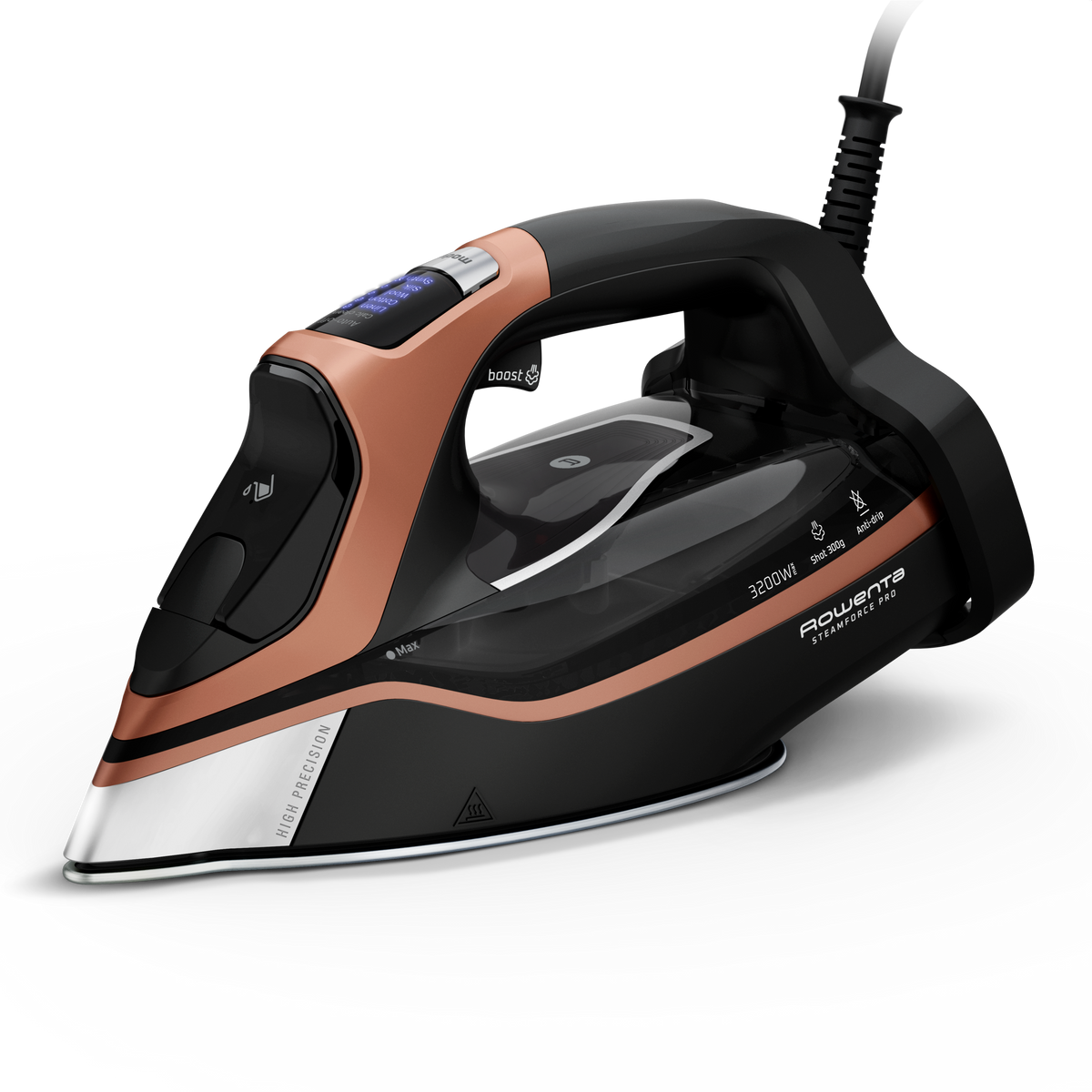 Steamforce Pro Fer vapeur, Débit vapeur continu 75&nbsp;g/min, Fonction pressing 300&nbsp;g/min