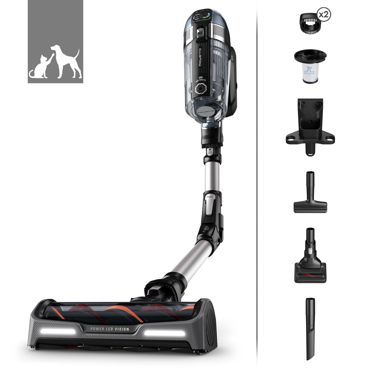X-Force Flex 14.60, Aspirateur balai sans fil, 200AW, 70min, Animal