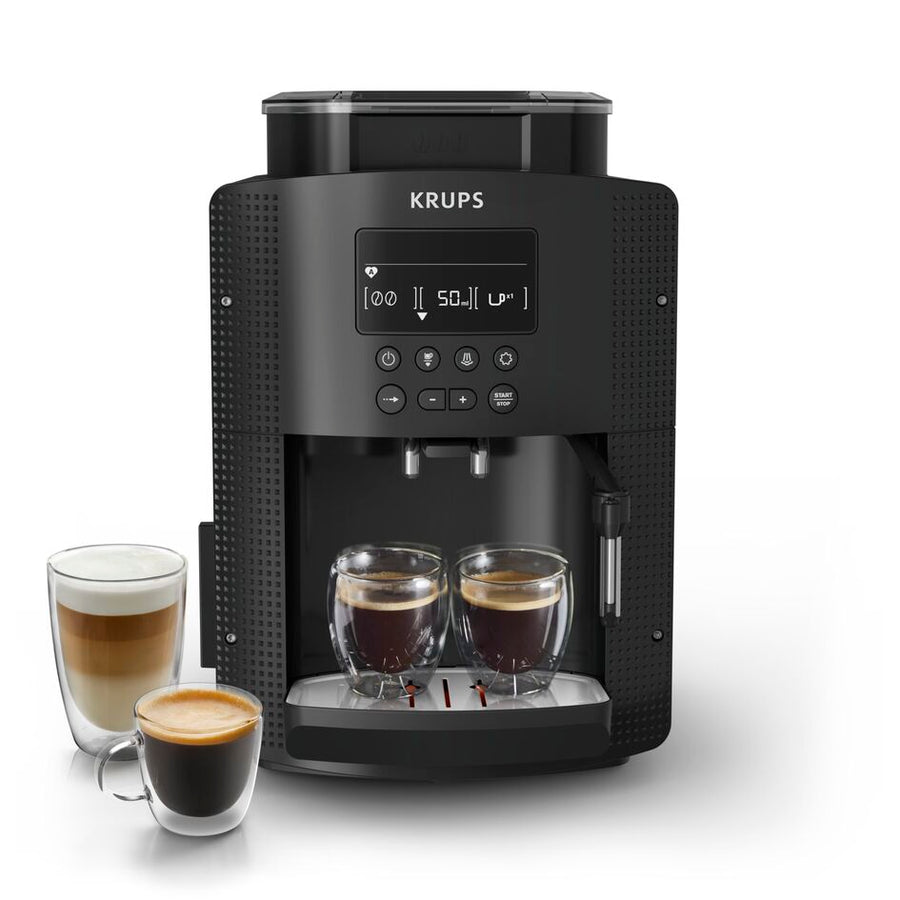 KRUPS Essential, Machine à café à grains, Ecran LCD, Buse vapeur pour cappuccino, KRUPS EA815070