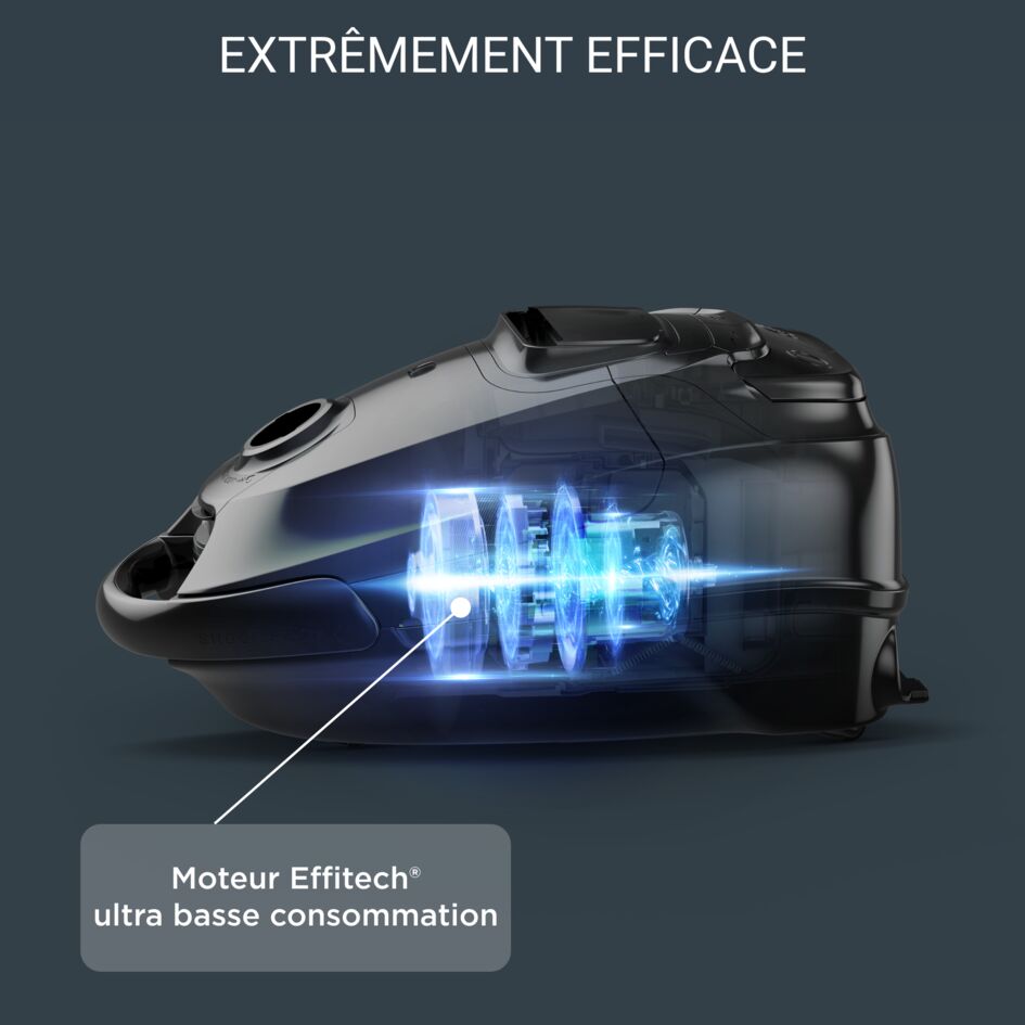 Silence Force Effitech, Aspirateur avec sac, 400W, 57 dB(A), Fabriqué en France