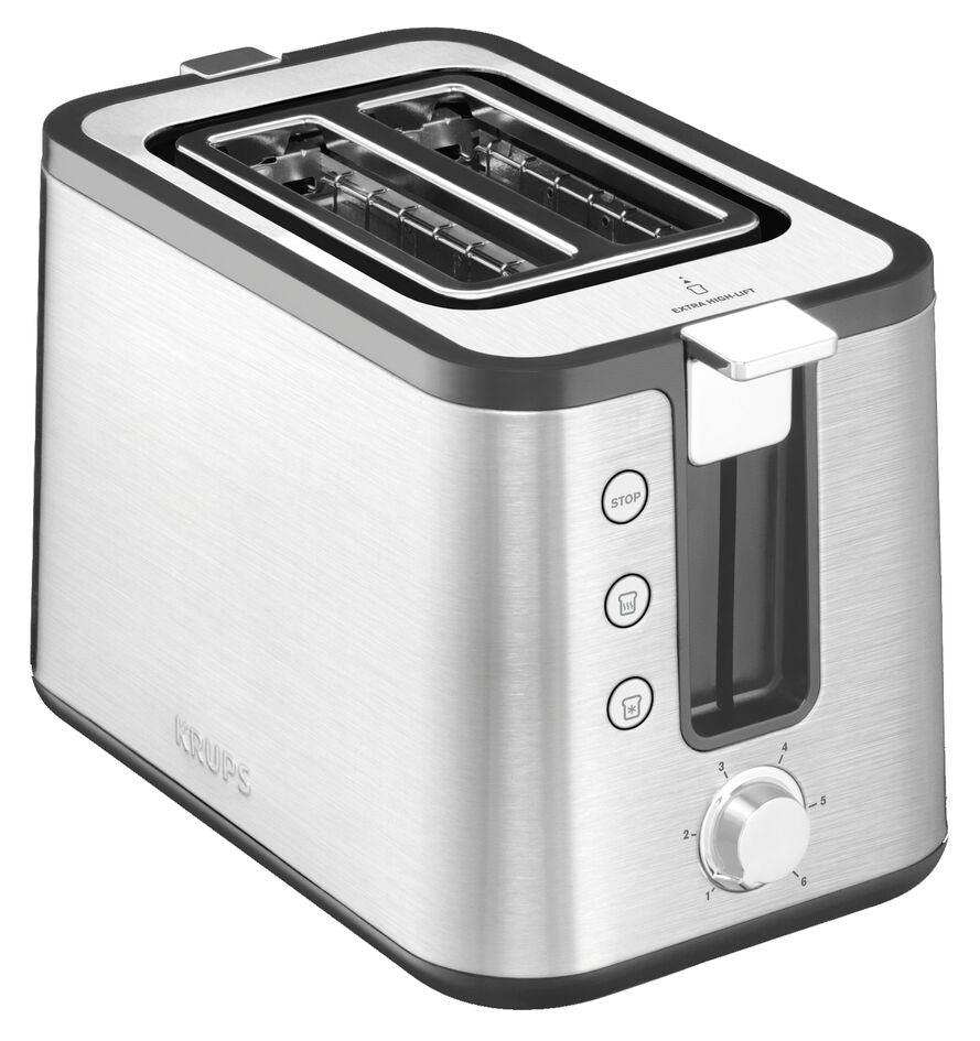 KRUPS Control line, Grille-pain, 2 fentes larges, Inox, KRUPS KH442D10